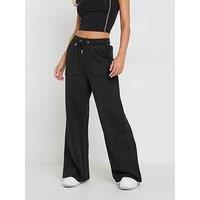 Pixiegirl Petite Patch Pocket Wide Leg Jogger - Black