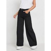 Pixiegirl Petite Wide Leg Jean - Black