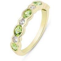 Love Diamond Lab Grown Diamond Peridot Eternity Ring