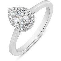 Love Diamond Diamond Halo Pear Shaped Cluster Ring G Vs+ Lab Grown