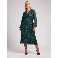 Yours Curve Twist Front Mesh Maxi Dress