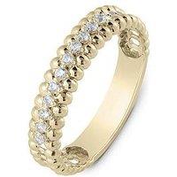 Love Diamond Thick Band Diamond Eternity Ring