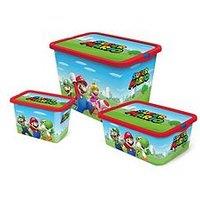 Super Mario Set Of 3 Storage Boxes