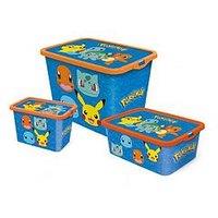 Pokemon Set Of 3 Storage Boxes