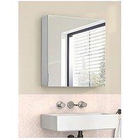 Dorel Home Atlas Mirrored Wall Cabinet - White Gloss