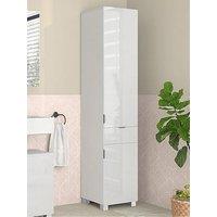 Dorel Home Atlas Bathroom Storage Tall Cabinet - White Gloss