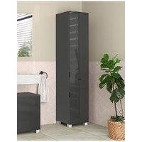 Dorel Home Atlas Bathroom Storage Tall Cabinet - Grey Gloss