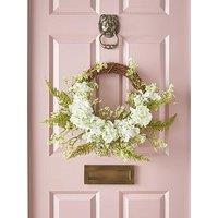 The Very Collection Rattan Wreath With Peonies And Ferns (60Cm)