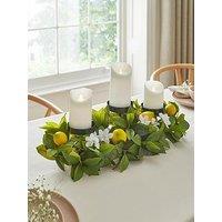 Lemon Hurricane Vase Table Centre (35Cm)