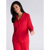 Boux Avenue Ribbed Modal Revere Pj Top - Red