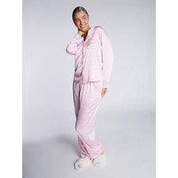 Boux Avenue Luxe Satin Heart Long Sleeve Revere Set - Pink Mix
