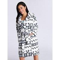 Boux Avenue Fairisle Borg Midi Robe - Ivory Mix