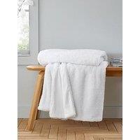 Catherine Lansfield Glamour Faux Fur Throw - White