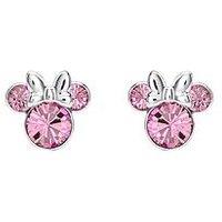 Disney Minnie Mouse Pink Crystal Earrings