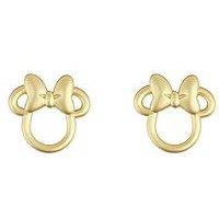 Disney Gold Minnie Mouse Bow Earrings