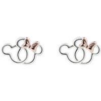 Disney Silver Double Layered Minnie Mouse Earring