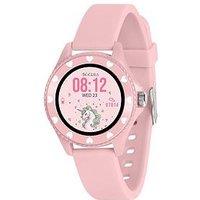 Tikkers Smart Series 34 Pink Silicone Strap Smart Watch