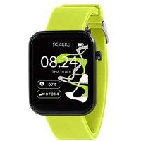 Tikkers Smart Series 13 Green Silicone Strap Smart Watch