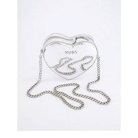 Hugo Silver Heart Crossbody Bag - Silver