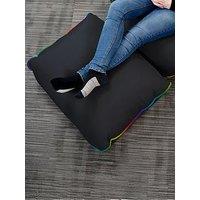 Rucomfy Black Rugame Gamer Bean Bag Footstool- Led