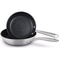 Prestige Scratch Guard Stainless Steel Frypan Twin Pack, 25Cm & 29Cm