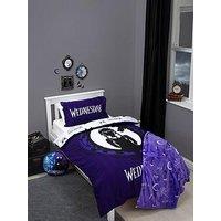 Wednesday Addams Destined Halloween Panel Duvet Set- Single