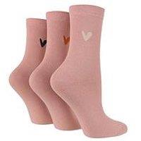 Caroline Gardner 3Pk Plainpink- Ivory/Orange/Cha Heart