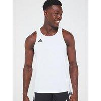 Adidas Mens Running Adizero Tank Top - White