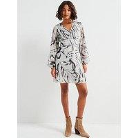 Guess Yvette Long Sleeve Dress - White