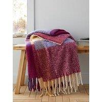 Catherine Lansfield Faux Check Throw- 130X170Cm - Plum