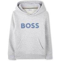 Boss Boys Logo Hoodie - Grey