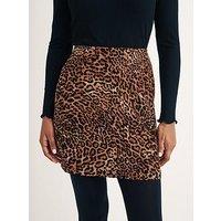 Nobodys Child Leopard Print A Line Cord Mini Skirt - Multi