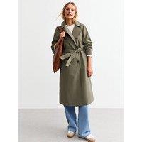 New Look Double Breasted Mac - Khaki