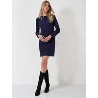 Crew Clothing Glitterball Knitted Dress - Blue