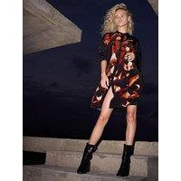 Religion Long Sleeve Tunic Dress - Black