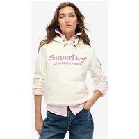 Superdry Metallic Venue Hoodie - Ecru