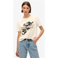 Superdry Tattoo Script Relaxed T-Shirt - White