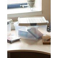 Wham Set Of 2 9L Clip Top Square Box & Lid