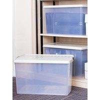 Wham Set Of 3 62L Clip Top Rectangular Box & Lid