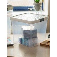 Wham Set Of 4 14L Clip Top Square Box & Lid