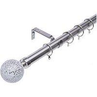 Very Home Crackle Glass Finial 28 Mm Extendable Curtain Pole