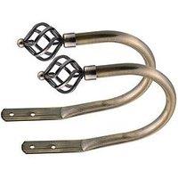 Very Home Metal Cage Finial Curtain Holdbacks