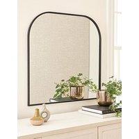 Very Home Black Rounded Arched Mirror 71Cm