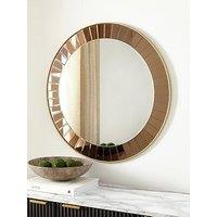 Very Home Fluted Round Mirror 80Cm