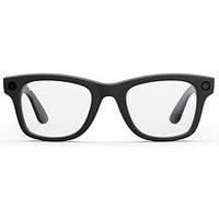 Ray-Ban Meta Wayfarer Glasses - Matte Black, Clear To G15 Green Transitions