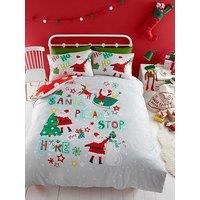 Bedlam Santa Please Stop Here Christmas Duvet Set