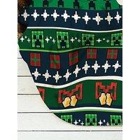 Minecraft Christmas Sherpa Backed Fleece - Multi
