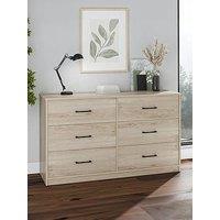 Dorel Home Pearce 3 + 3 Drawer Chest - Oak