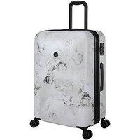 It Luggage Sheen Greyscale Marble Medium Suitcase