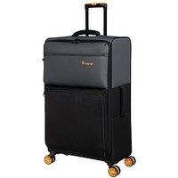 It Luggage Duo-Tone Pewter + Black Large Suitcase